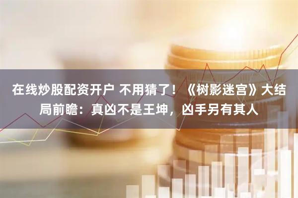 在线炒股配资开户 不用猜了！《树影迷宫》大结局前瞻：真凶不是王坤，凶手另有其人